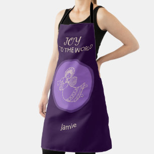 Radiant Lavender Angel of Joy Family Harmony Glow Apron