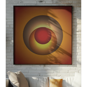 Radiant Layers: Sunset Hues in Concentric Harmony Poster