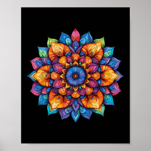 Radiant Lotus Mandala Festival Yoga  Poster