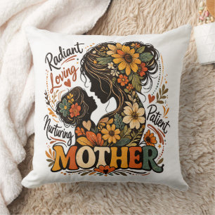 Radiant Loving Nurturing Mother day Cushion