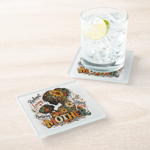 Radiant Loving Nurturing Mother day Glass Coaster