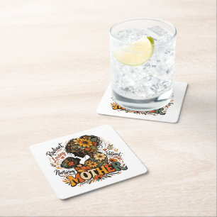 Radiant Loving Nurturing Mother day Square Paper Coaster