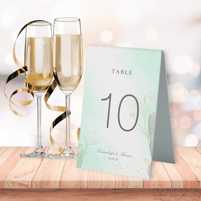 Radiant Mint Green Botanical Glitter Wedding (Creator Uploaded)