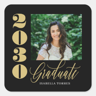 Radiant Moments Editable Colour Graduation Square  Square Sticker