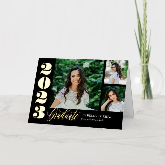 Radiant Moments FOIL Graduation Thank You Card (Front)