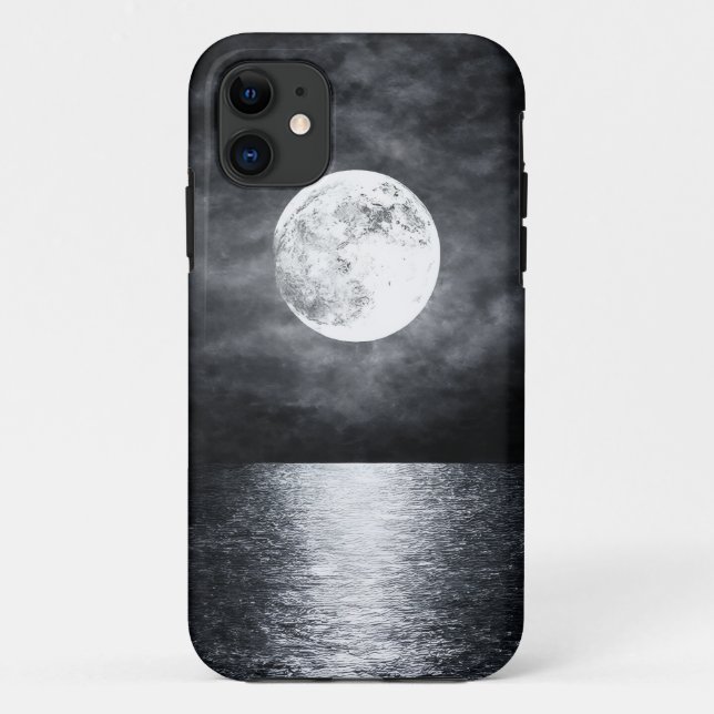 Radiant Moon Over Water Canvas Print Case-Mate iPhone Case (Back)