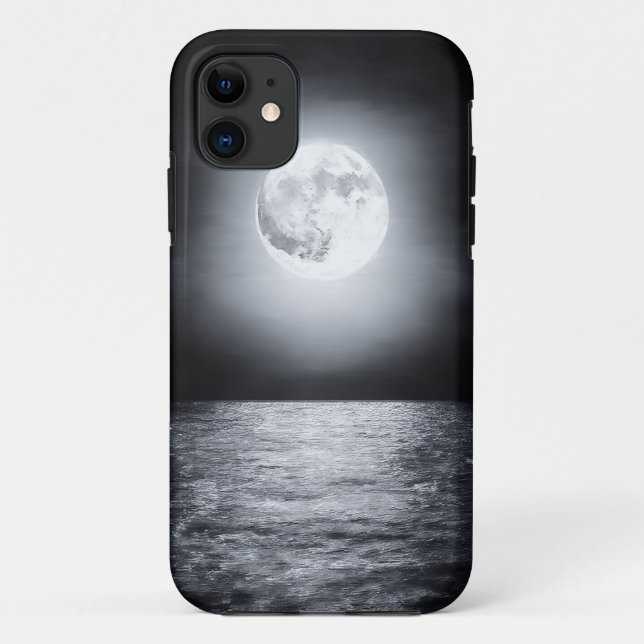 Radiant Moon Over Water Canvas Print Case-Mate iPhone Case (Back)