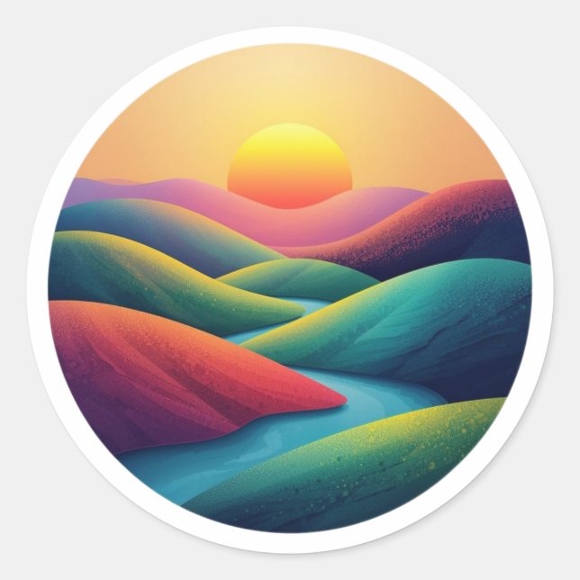 Radiant Morning Classic Round Sticker (Front)