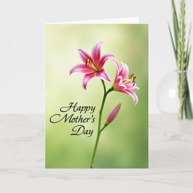 Radiant Mothers Bloom Day Card (Front)
