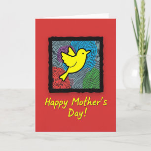 Radiant Mothers Day Avian Art Card