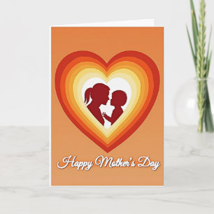 Radiant Mothers Day Heart Card
