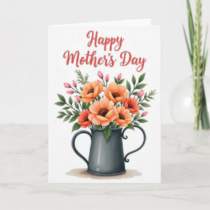 Radiant Orange Mothers Day Card
