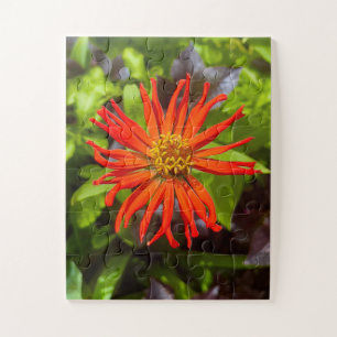 Radiant Orange Zinnia   Floral Tribute to Alzheime Jigsaw Puzzle