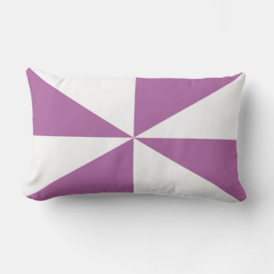 Radiant Orchid and White Pinwheel Lumbar Cushion