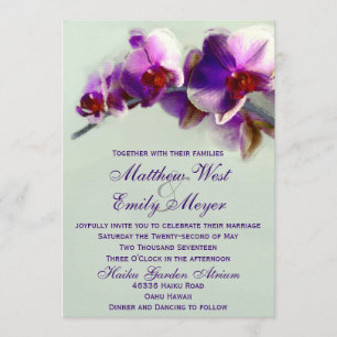 Radiant Orchid Painting Wedding Invitation