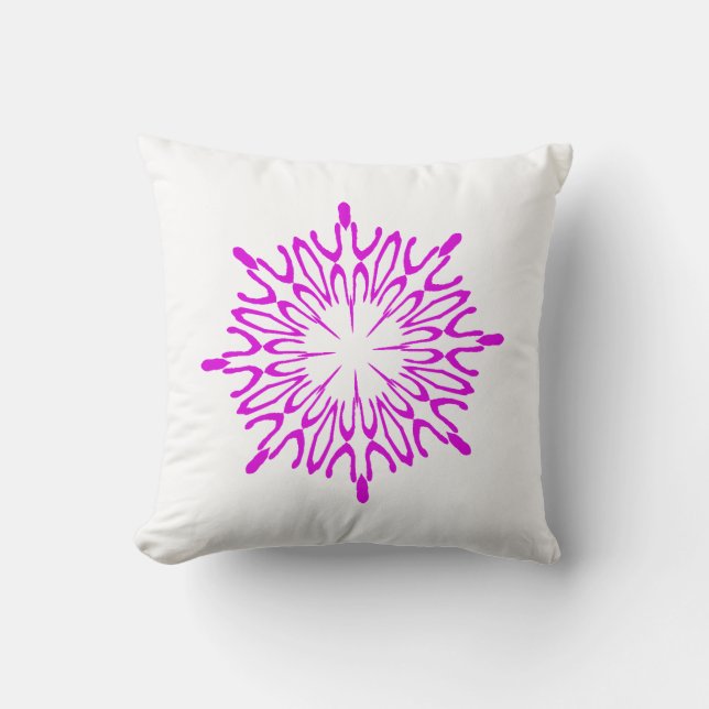 Radiant Orchid Snowflake Cushion (Front)