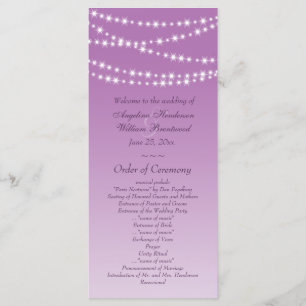 Radiant Orchid Twinkle Lights Wedding Program