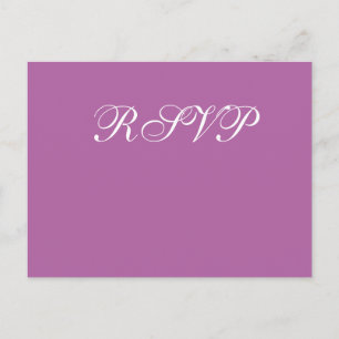 Radiant Orchid Wedding RSVP Postcards