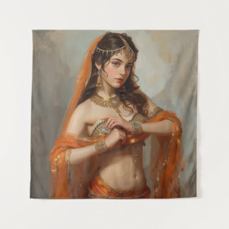 Radiant Oriental Dancer Tapestry