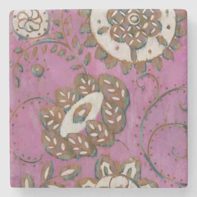 Radiant Ornament II Stone Coaster (Front)