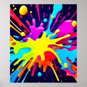 Radiant Paint Explosion Poster