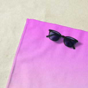 Radiant Pastel Sunset Gradient Beach Towel