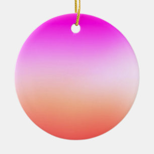 Radiant Pastel Sunset Gradient Ceramic Ornament