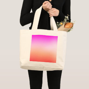 Radiant Pastel Sunset Gradient Large Tote Bag