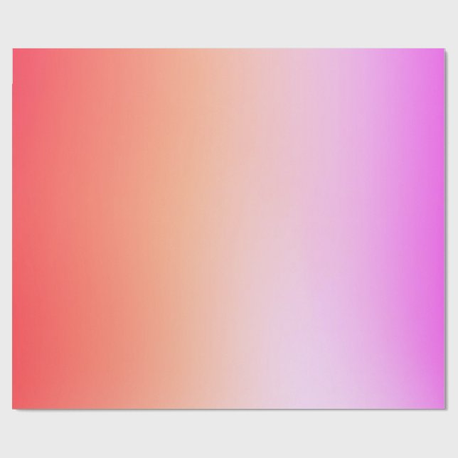 Radiant Pastel Sunset Gradient Wrapping Paper (Flat)