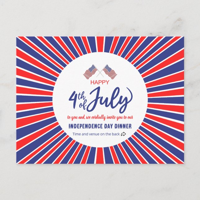 Radiant Patriotic Jubilee Invitation Postcard (Front)