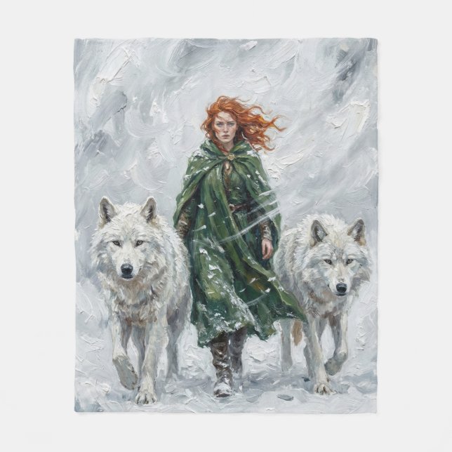 Radiant Peace Dove Lantern Imbolc Snowdrops Art Fleece Blanket (Front)