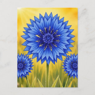 Radiant Petal Series – Cornflower Postcard