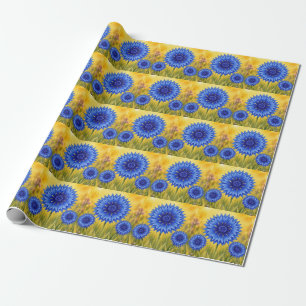 Radiant Petal Series – Cornflower Wrapping Paper
