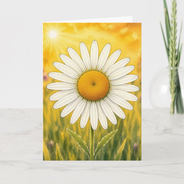 Radiant Petal Series – Daisy Card (Front)
