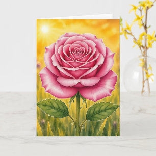 Radiant Petal Series – PINK ROSE Card