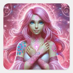 Radiant Pink Dream Aura Sticker Sheet