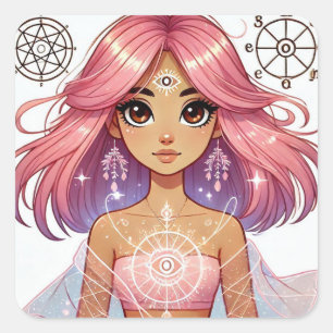 Radiant Pink Dream Aura Sticker Sheet
