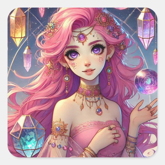 Radiant Pink Dream Aura Sticker Sheet (Front)