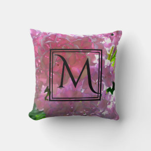 Radiant Pink Hydrangeas, pink flowers pink flowers Cushion