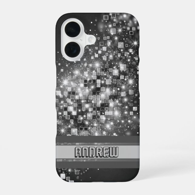 Radiant Pixel Bokeh iPhone 16 Case (Back)