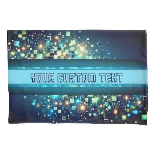 Radiant Pixel Bokeh Pillowcase (Front-Left)