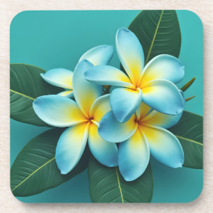 Radiant Plumeria Blooms Coaster
