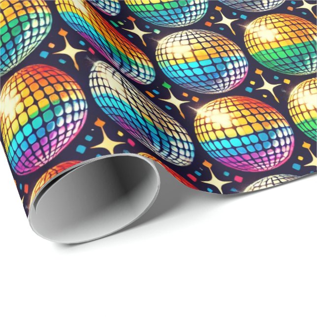 Radiant Pride Disco Ball Gift Wrap (Roll Corner)