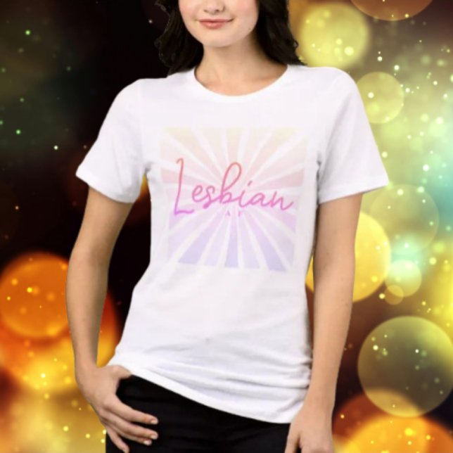 Radiant Pride Lesbian AF Tri-Blend Shirt (Creator Uploaded)