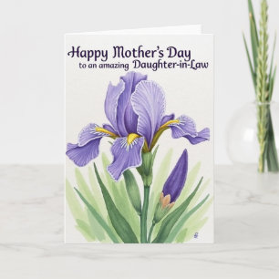 Radiant Purple Bloom Mothers Card