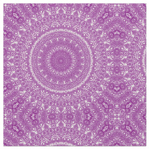 Radiant Purple Geometric Bloom Fabric
