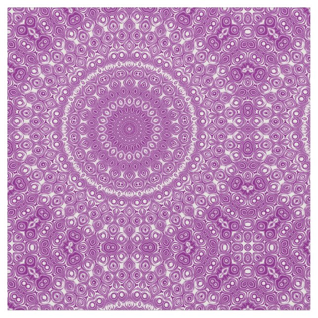 Radiant Purple Geometric Bloom Fabric (Close Up)