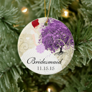 Radiant Purple Heart Leaf Tree Wedding Ceramic Tree Decoration