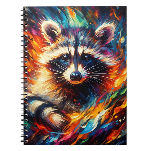 Radiant Raccoon Ember Notebook (Front)