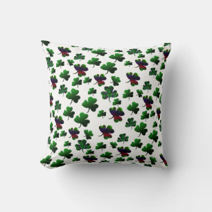 Radiant Rainbow Shamrock Cushion